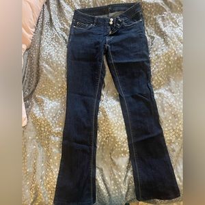 White House black market skinny flare jeans